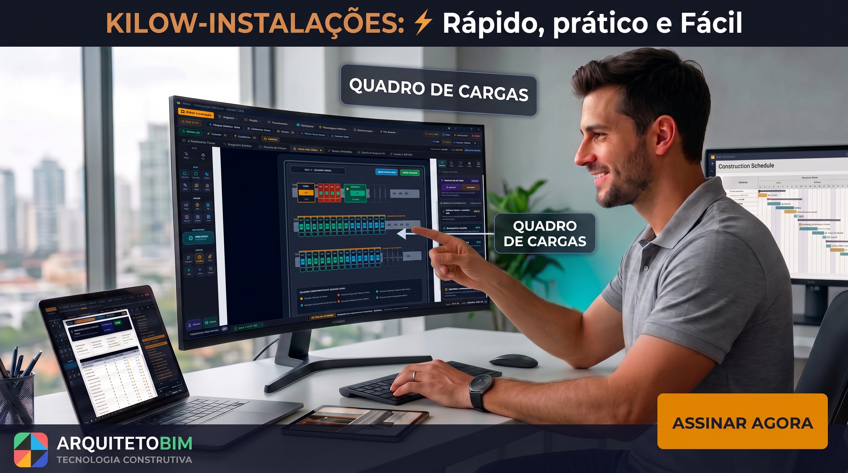Tela do Software KiloW-Instalações Elétricas